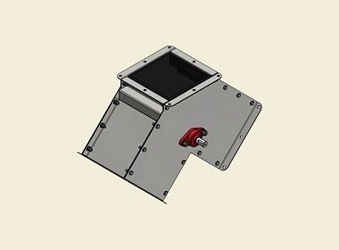 фото: Клапан перекидной с футеровкой без переходников 2×45° (Рассекатели с клапаном)